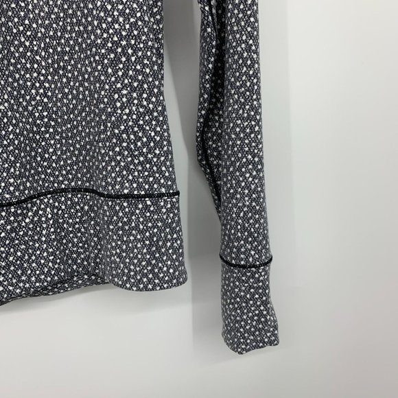 Lululemon Top Rush Hour Long Sleeve Frozen Fizz Floral Black - Picture 4 of 9